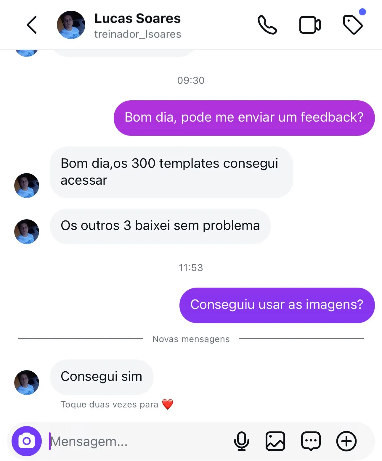 Conversa real WhatsApp - Robert Nogueira