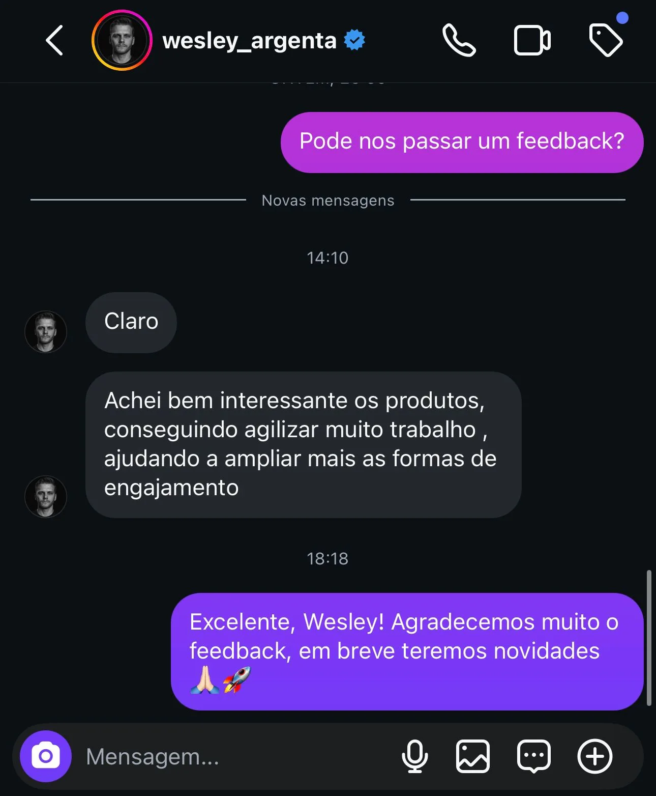 Conversa real WhatsApp - Elaine Cristina